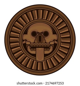 aztec mictlantecuhtli-Logo, Vektor EPS10