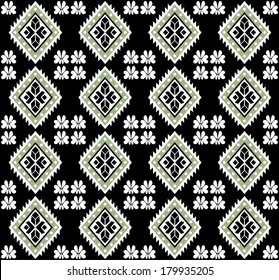 Aztec Monochromatic Seamless Design