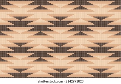 Aztec Mosaic Motif Ethnic art. The seamless Aztec pattern in tribal, folk embroidery, Mexican, Uzbek style. Moroccan Mosaic geometric art ornament print.slubby textured design for carpet, fabric.