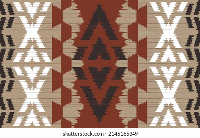 Aztec Motif Ethnic ikat art. The seamless Aztec pattern in tribal, folk embroidery, Mexican, Uzbek style. Moroccan geometric art ornament print.slubby textured design for carpet, fabric.