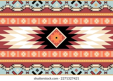 Aztec Motif Navajo Ethnic Seamless Pattern. American, Indian, African, Egyptian, Peruvian, Turkish style. Design for carpet, throw pillows, textile, home decor, clothing, fabric, wallpaper, texture. 