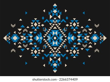 Aztec motif tribal ethnic design. Navajo decoration symbol, boho tattoo geometric template. Ethnic ornament. 