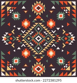 Aztec motif tribal ethnic design. Navajo decoration symbol, boho tattoo geometric template. Ethnic ornament. 