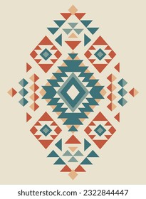 Aztec motif tribal ethnic design. Navajo decoration symbol, boho tattoo geometric template. Ethnic ornament. 