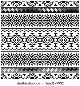 Traditional Ethnic Pattern Aztec Design Black Stock Vector (Royalty ...