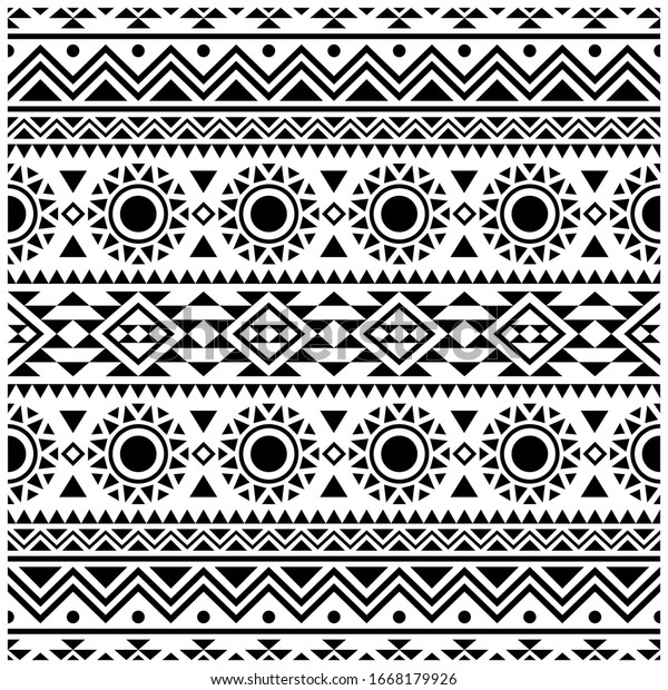 Aztec Motifs Seamless Pattern Design Vector Stock Vector (Royalty Free ...