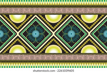 Aztec Motive Vektor nahtloses Musterdesign. Hintergrundgrafik eines Musterstromelements eines Stammes