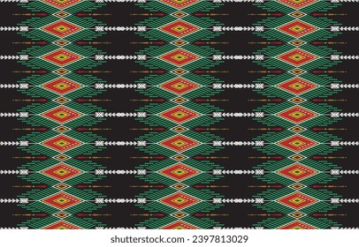 Aztec Motive Vektor nahtloses Musterdesign. Hintergrundgrafik eines Musterstromelements eines Stammes