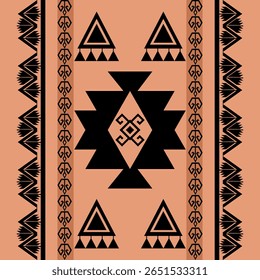 Nativo americano asteca, boho mexicano do sudoeste étnico, tecido de padrão contínuo de ornamento de textura geométrica vetor de design colorido para impressão têxtil cobertor tapete moda, ilustração 300dpi