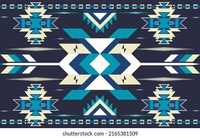 Aztec, Navajo geometric seamless pattern. Native American Southwest print. Ethnic design wallpaper, fabric, cover, textile, rug, blanket.