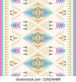 Aztec, Navajo geometric seamless pattern. Native American Southwest print. Ethnic design wallpaper, fabric, cover, textile, rug, blanket.