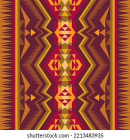 Aztec, Navajo geometric seamless pattern. Native American Southwest print. Ethnic design wallpaper, fabric, cover, textile, rug, blanket.