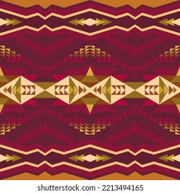 Aztec, Navajo geometric seamless pattern. Native American Southwest print. Ethnic design wallpaper, fabric, cover, textile, rug, blanket.