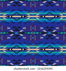 Aztec, Navajo geometric seamless pattern. Native American Southwest print. Ethnic design wallpaper, fabric, cover, textile, rug, blanket.