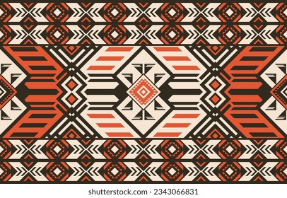 Aztec, Navajo geometric seamless pattern. Native American Southwest print. Ethnic design wallpaper, fabric, cover, textile, rug, blanket.