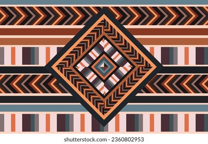 Aztec, Navajo geometric seamless pattern. Native American Southwest print. Ethnic design wallpaper, fabric, cover, textile, rug, blanket.