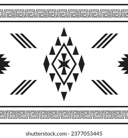 Aztec, Navajo geometric seamless pattern. Native American Southwest print. Ethnic design wallpaper, fabric, cover, textile, rug, blanket.	