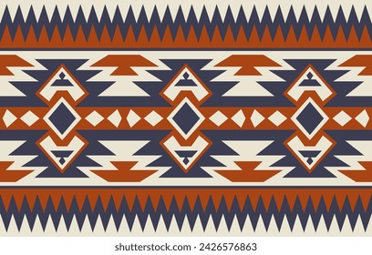 Aztec, Navajo geometric seamless pattern. Native American Southwest print. Ethnic design wallpaper, fabric, cover, textile, rug, blanket.