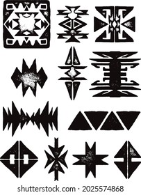 Aztec Navajo Hand Drawn vector illustrations