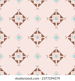 Aztec, Navajo motifs ethnic seamless pattern. Simple native American tribal illustration.