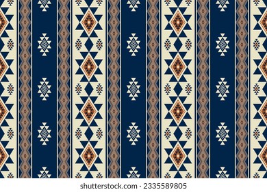 Aztec Navajo vintage pattern. Vector aztec Navajo geometric stripes seamless pattern. Geometric southwest vintage pattern use for fabric, textile, home decoration elements, upholstery, wrapping, etc.