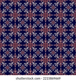 Aztec ornament ethnic american embroidery seamless pattern. Decorative abstract background print. Traditional folk wallpaper design. Vector ukrainian embroidery batik motif. Ethnic motifs.