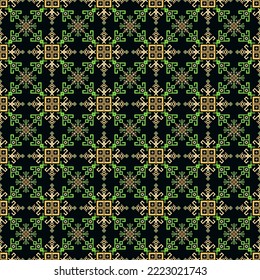 Aztec ornament ethnic american embroidery seamless pattern. Decorative abstract background print. Traditional folk wallpaper design. Vector ukrainian embroidery fabric motif. Ethnic motifs.