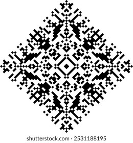 Aztec ornament strock border pattern native american illustration