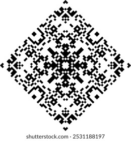 Aztec ornament strock border pattern native american illustration