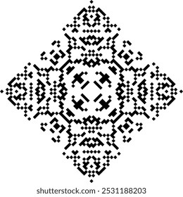 Aztec ornament strock border pattern native american illustration