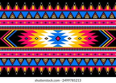 Aztec pattern Boho pattern Ethnic pattern, vibrant tribal design, native American inspired artwork, colorful geometric print, ethnic boho background, indigenous textile motif, Mexican folk art.