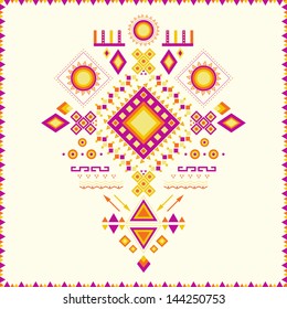 Aztec pattern. Can be used to fabric design, printing on T-shirts, bags, postcards, decorative paper, web design, etc.