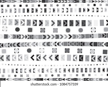 Aztec pattern. Ethnic geometric background. Hand drawn navajo fabric. Abstract wallpaper. Vector illustration.