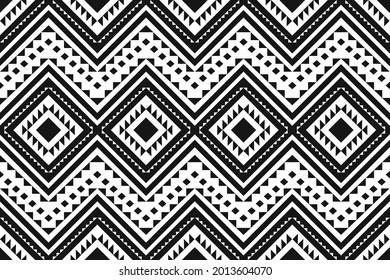 Aztec pattern Geometric on the tile carpet pillow case, Tribal vector ornament. Seamless African Moroccan. Ethnic pattern native design.