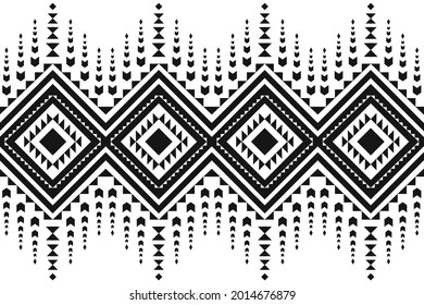 Aztec pattern Geometric on the tile carpet pillow case, Tribal vector ornament. Seamless African Moroccan native fabric textile.