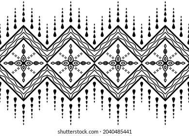 Aztec pattern Geometric on the tile carpet pillow case, Tribal vector ornament. Seamless African Moroccan 