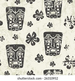 aztec pattern in grunge style