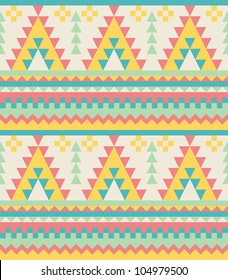 Aztec pattern in pastel tints