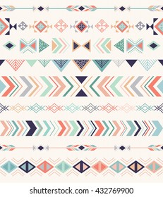 Aztec pattern. Seamless pattern with geometric elements.