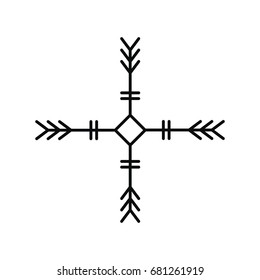 Aztec pattern in simple style for logo, print and creative design. Vector illustration