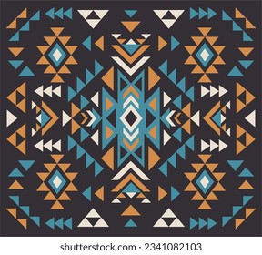 Aztec pattern. South western rug design. Mexican blanket vector seamless pattern. Native Indian ornament.