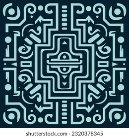 aztec pattern, aztec texture, surface, symbols