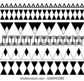 Aztec pattern. tribal pattern with geometric elements.ethnic elements,vector illustration