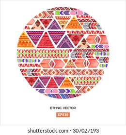 Aztec Pattern Watercolor Illustration