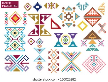 Aztec pixel vector set