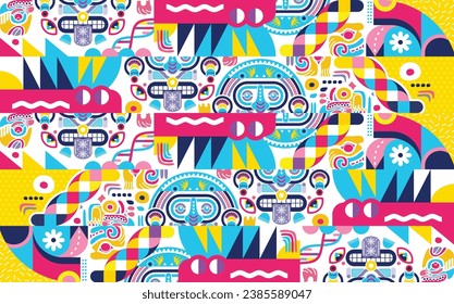 Aztec Poster Decorative Vector Design