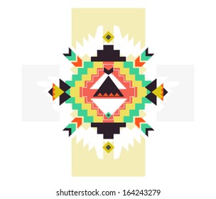 Aztec print vector pattern background