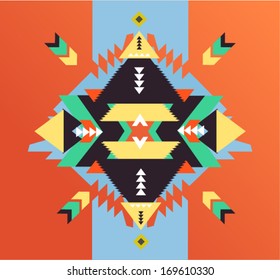 Aztec print vector pattern background