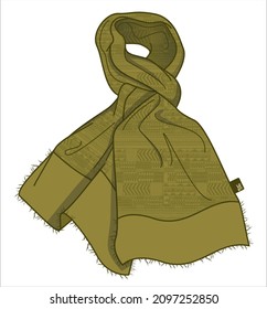 AZTEC PRINTED SCARF IN EDITABLE VECTOR FILE