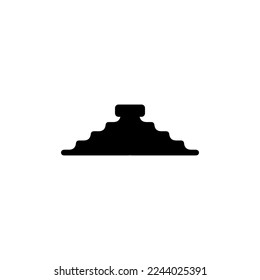 Aztec pyramid icon. Simple style poster background symbol. Aztec pyramid brand logo design element. Aztec pyramid t-shirt printing. Vector for sticker.